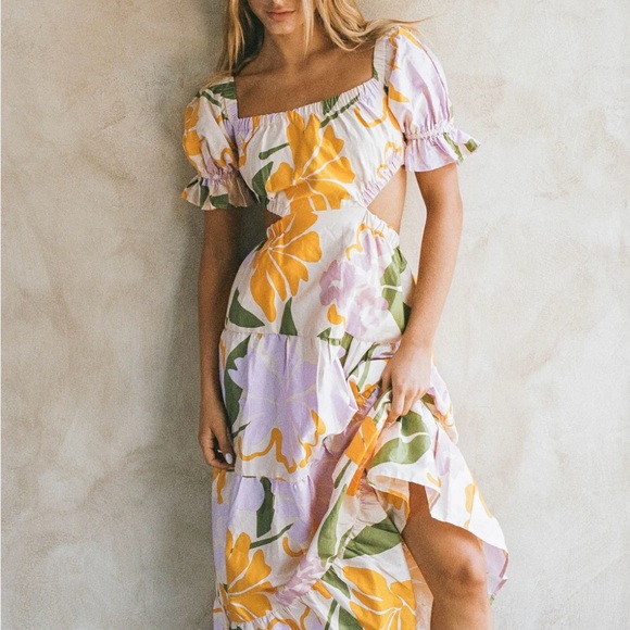 Sabo Skirt Dresses & Skirts - NWT Sabo Skirt Poppi Maxi Cutout Dress Size 6 Medium Floral Boho